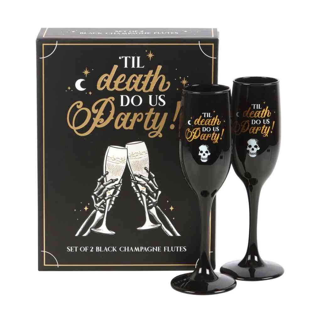 Something Different - Til Death Do Us Party Flute Set Verre de champagne - Noir
